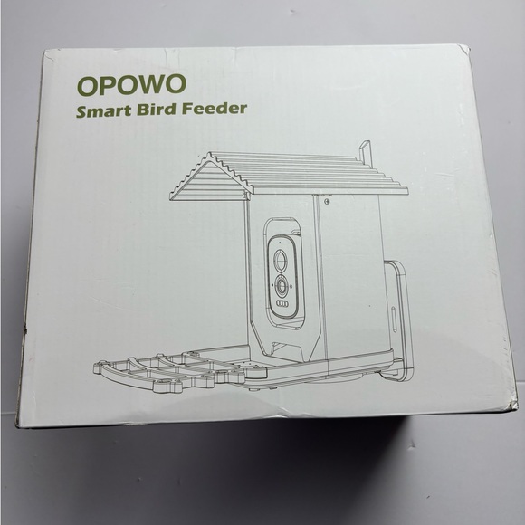 OPOWO Bird Feeder with Camera 4MP HD AI Identify Smart Bird House
